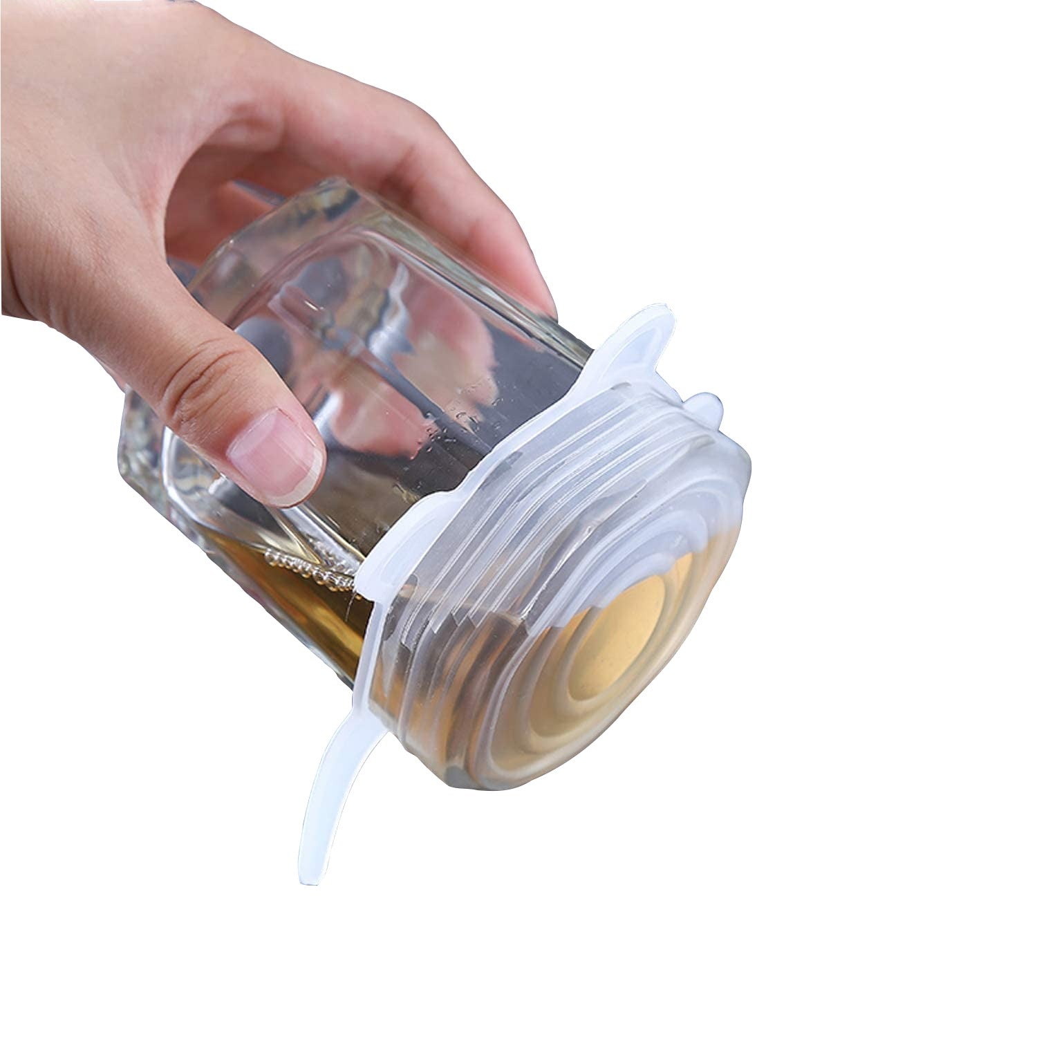 Set 6 tapas reutilizables de silicona multiusos