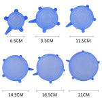 Set 6 tapas reutilizables de silicona multiusos