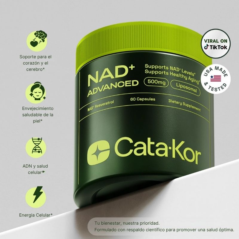 NAD+Revive Energía Celular + Resveratrol Antiedad en una Sola Fórmula